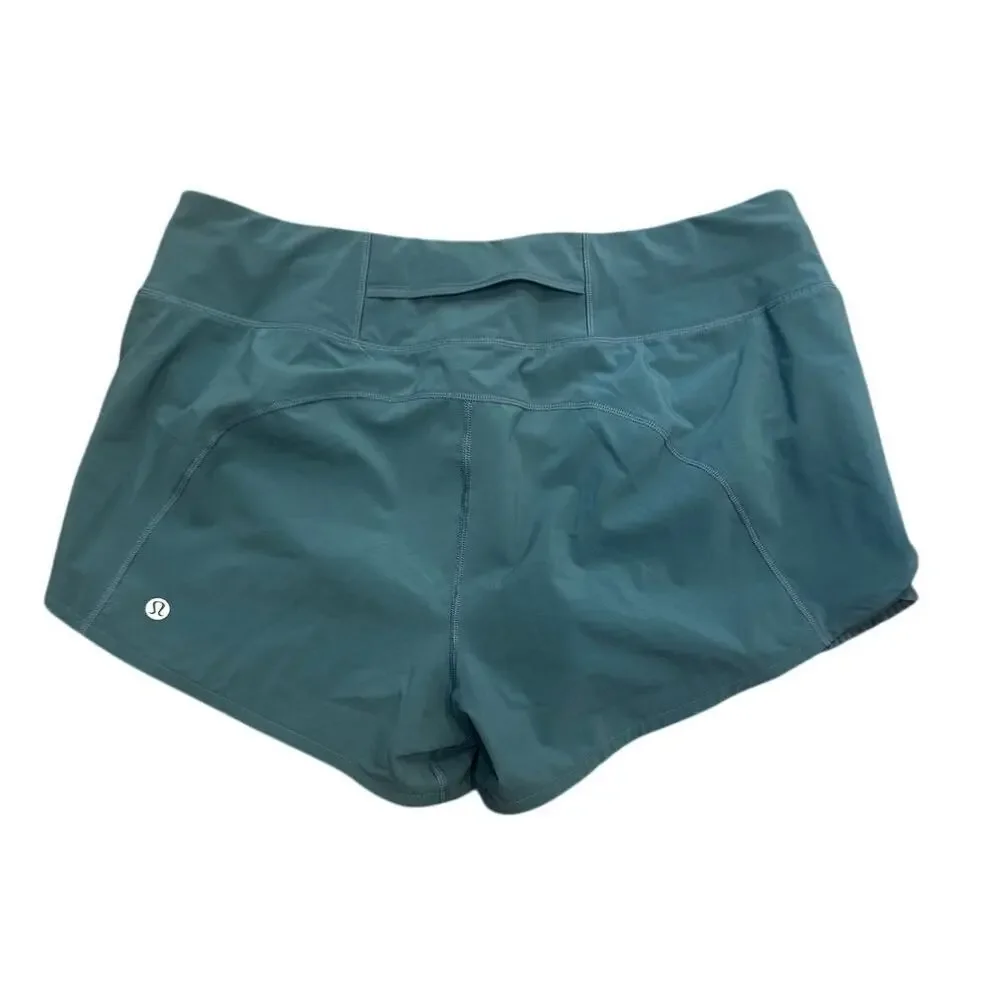 Lululemon Play Off The Pleats Short Size 8 Teal Blue Athletic Running Shorts